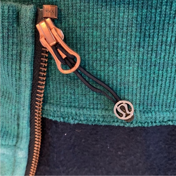 RARE Lululemon Heathered Green Teal / Navy Blue Inkwell Scuba II 4 - Picture 10 of 10